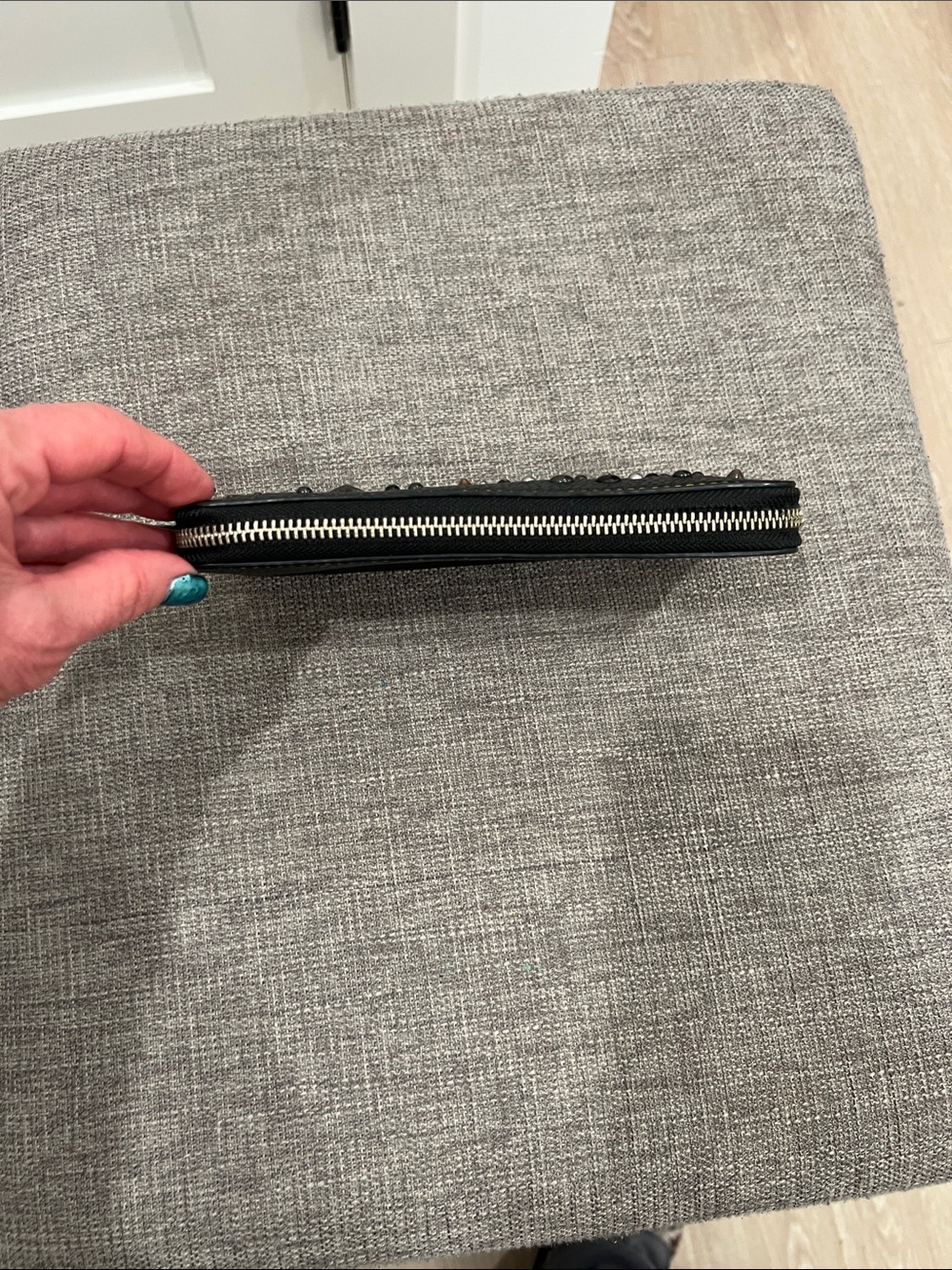 Coach Black Star & Stud Zip Wallet - Picture 8 of 14